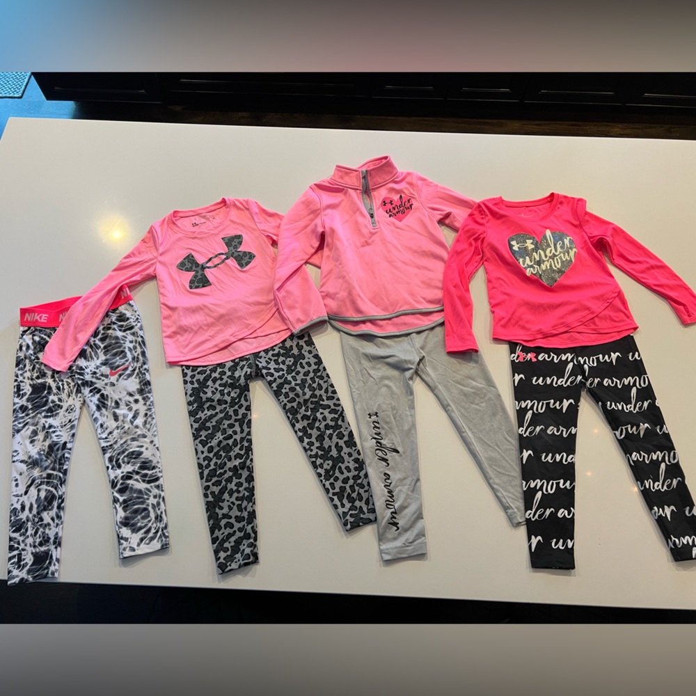 Bundle of Girl UA and Nike - Size 4